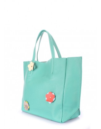 Кожаная сумка POOLPARTY Soho Flower