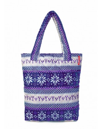 Дута сумка з фіолетовим північним візерунком